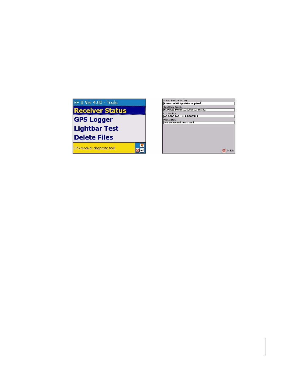 Receiver status | TeeJet SmartPad II User Guide User Manual | Page 47 / 204