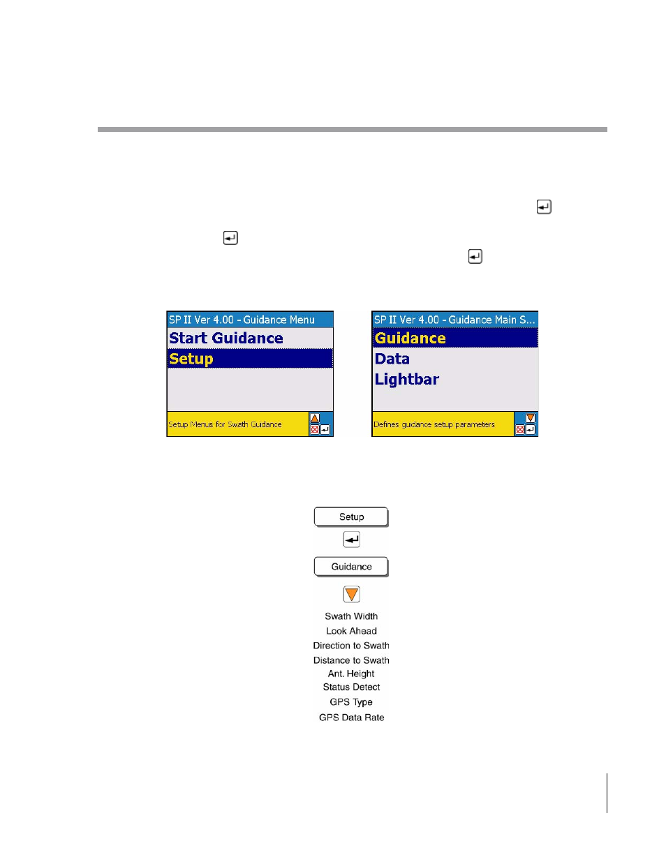 Guidance setup | TeeJet SmartPad II User Guide User Manual | Page 57 / 204