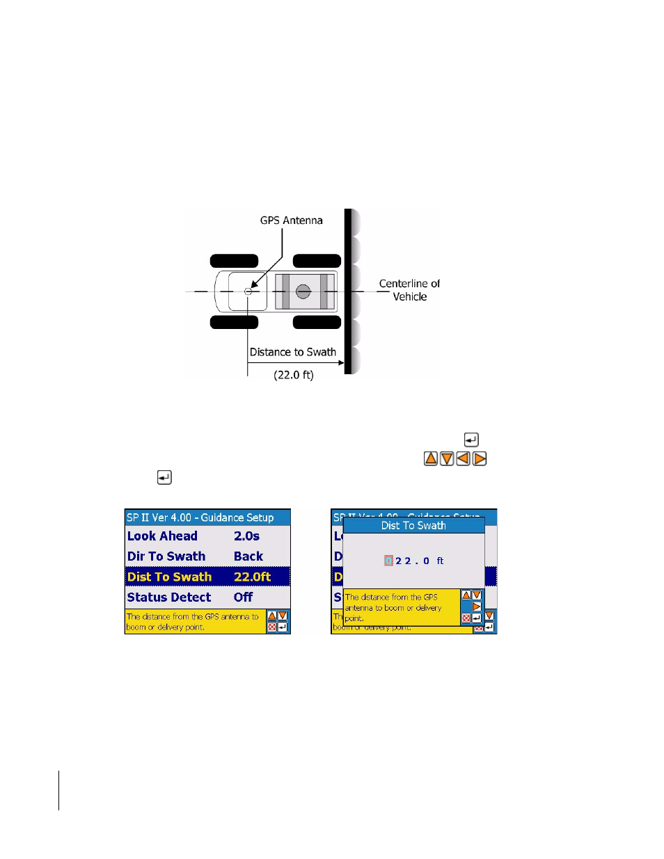 Distance to swath | TeeJet SmartPad II User Guide User Manual | Page 62 / 204