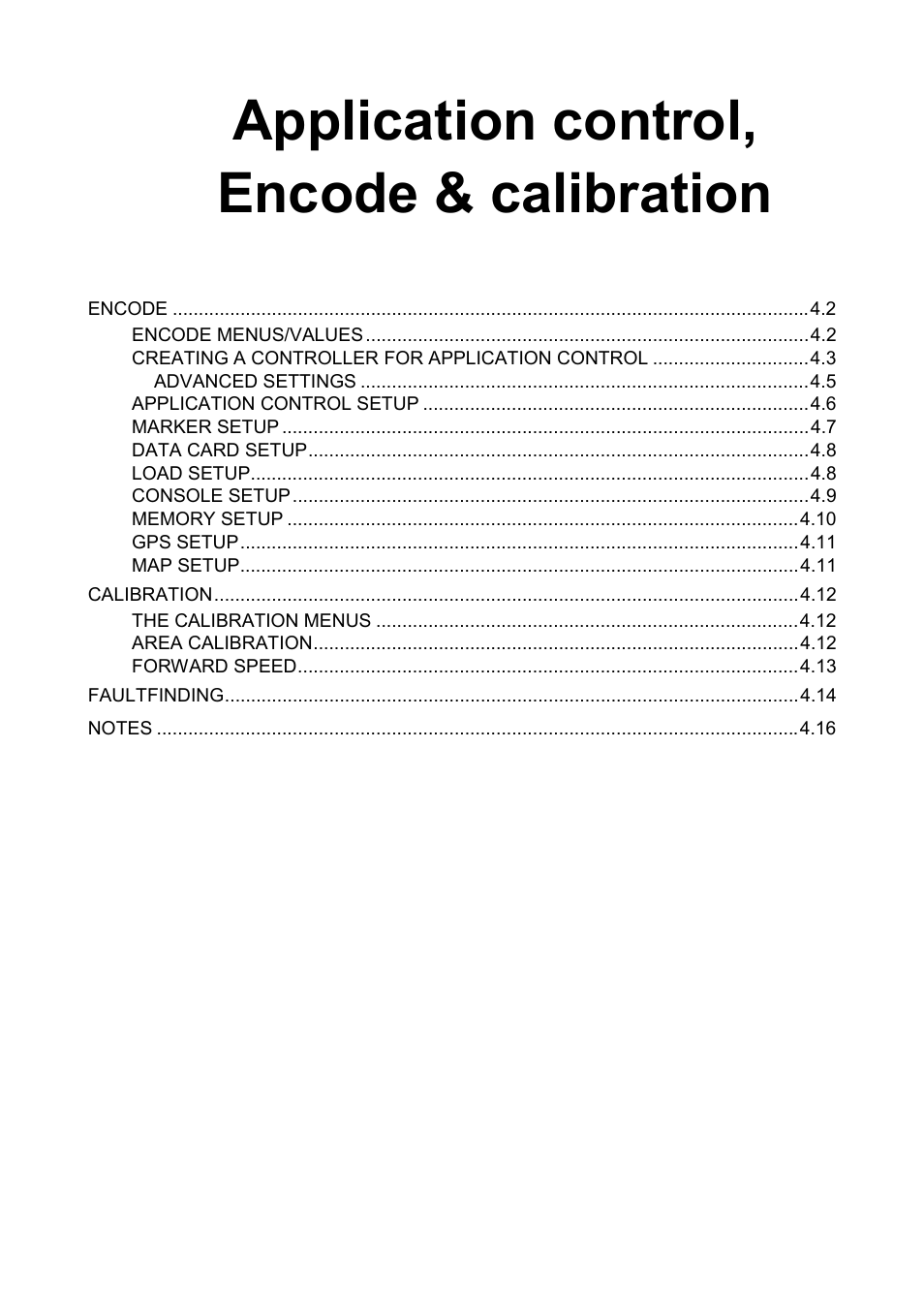 Application control, encode & calibration | TeeJet LH665 VRT User Manual | Page 35 / 72