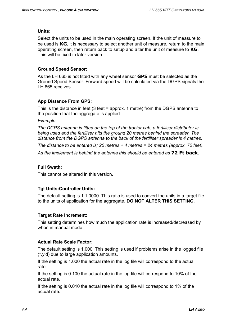 TeeJet LH665 VRT User Manual | Page 38 / 72