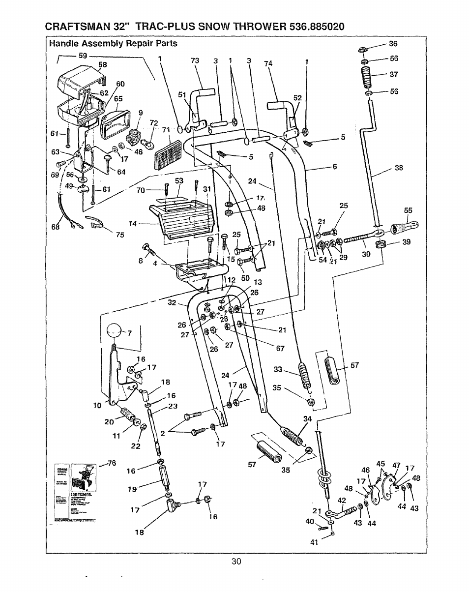 Craftsman 536.885020 User Manual | Page 30 / 44