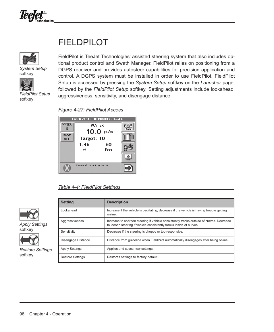 Fieldpilot | TeeJet Legacy 6000 Manual User Manual | Page 103 / 159