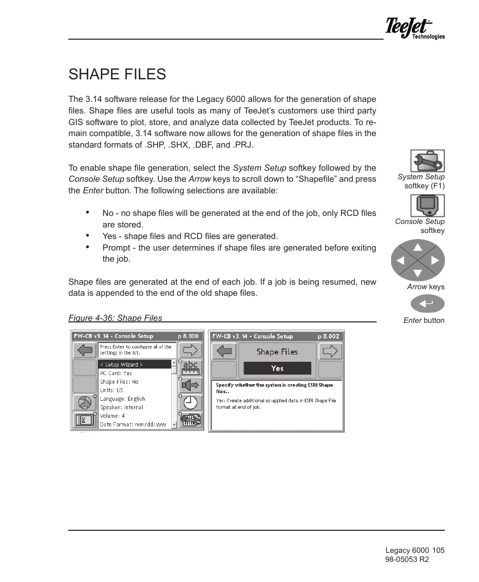 Shape files | TeeJet Legacy 6000 Manual User Manual | Page 110 / 159