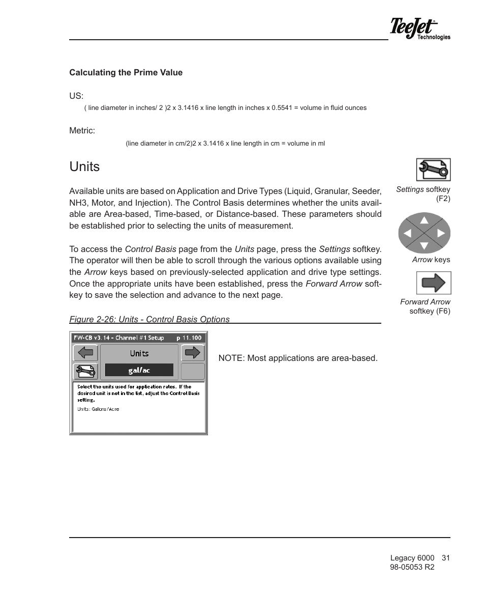Units | TeeJet Legacy 6000 Manual User Manual | Page 36 / 159