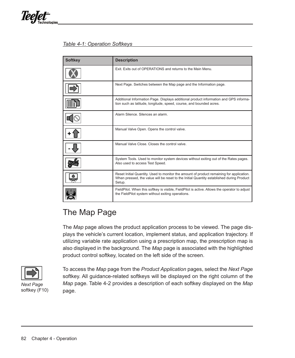 The map page | TeeJet Legacy 6000 Manual User Manual | Page 87 / 159