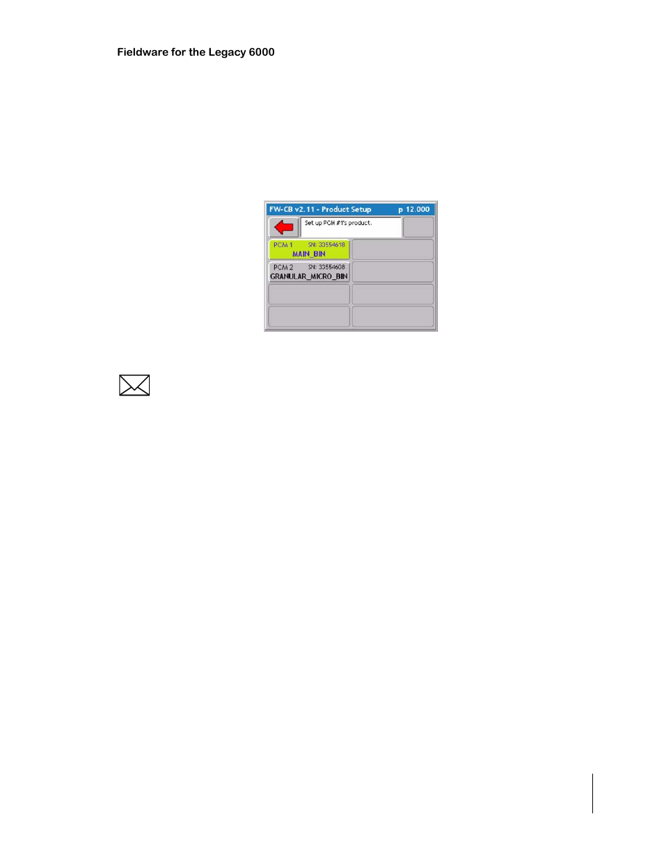 The select pcm page | TeeJet Legacy 6000 CAN Guide User Manual | Page 107 / 194