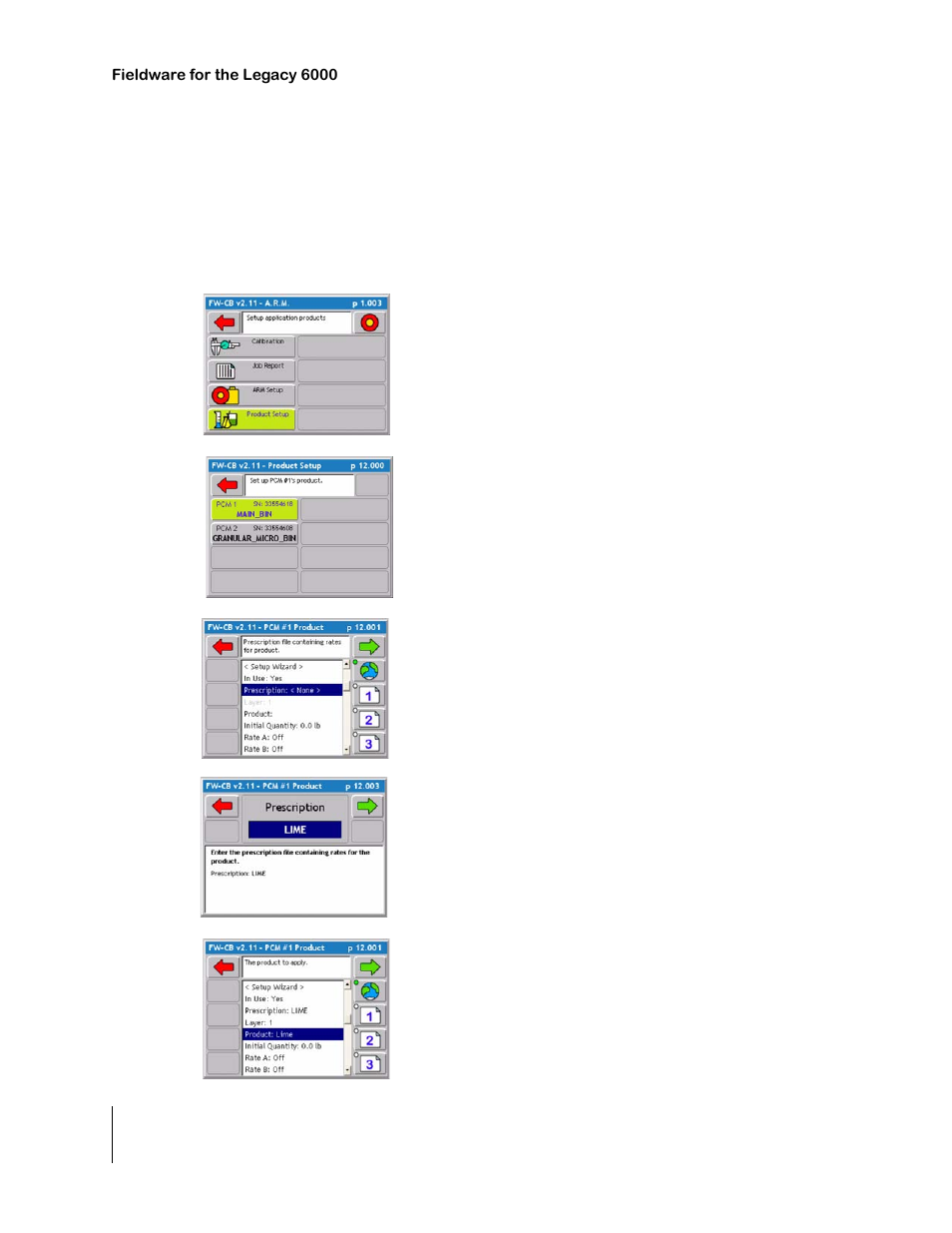 Multiproduct variable rate, Prescription map for each product, Multiproduct variable rate -40 | Prescription map for each product -40 | TeeJet Legacy 6000 CAN Guide User Manual | Page 110 / 194