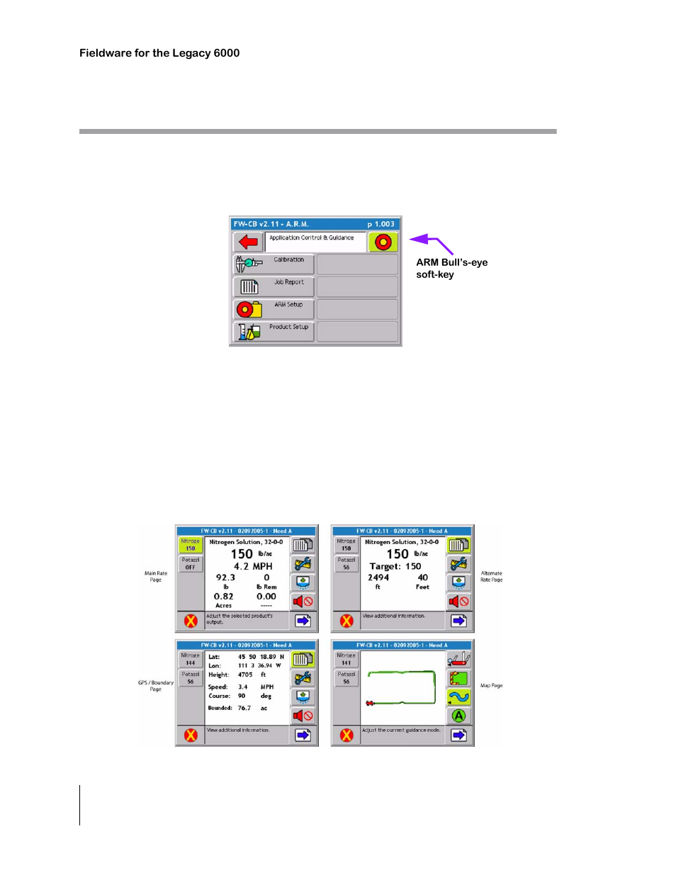 Product application, Product application -2, Real-time pages | TeeJet Legacy 6000 CAN Guide User Manual | Page 116 / 194