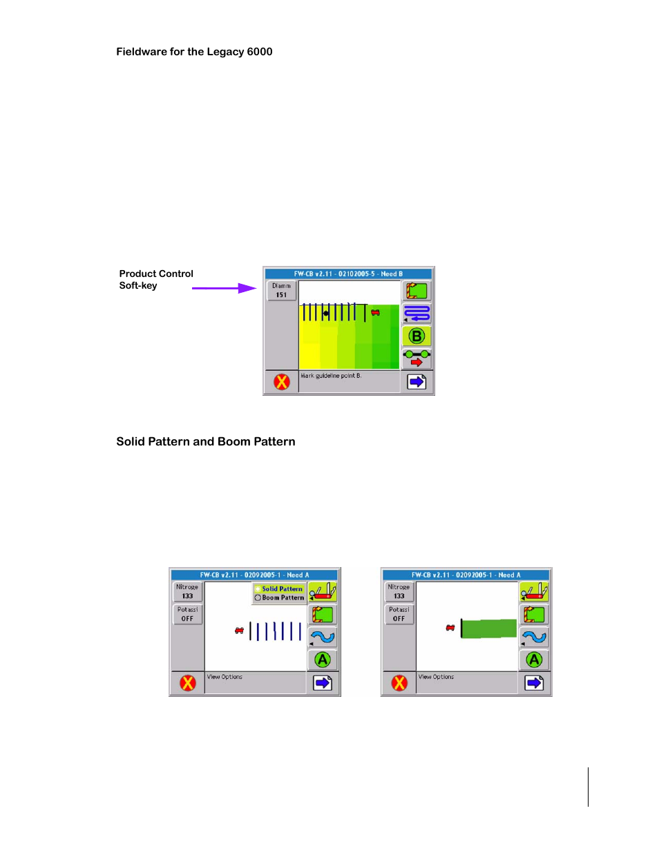 Figure 4-10: the solid and boom pattern view, The map page | TeeJet Legacy 6000 CAN Guide User Manual | Page 121 / 194