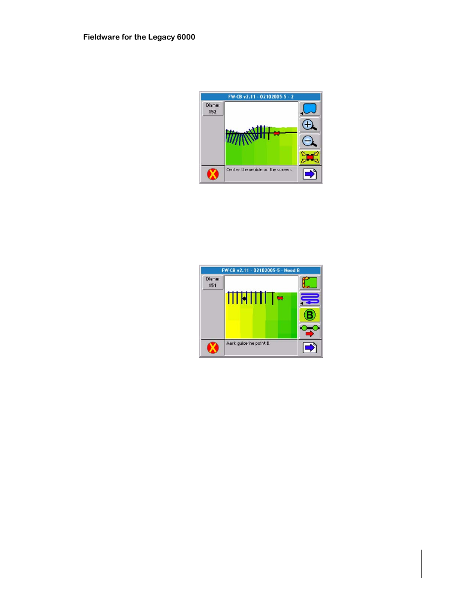 Figure 4-40: marking initial guideline, Figure 4-40 sh | TeeJet Legacy 6000 CAN Guide User Manual | Page 145 / 194