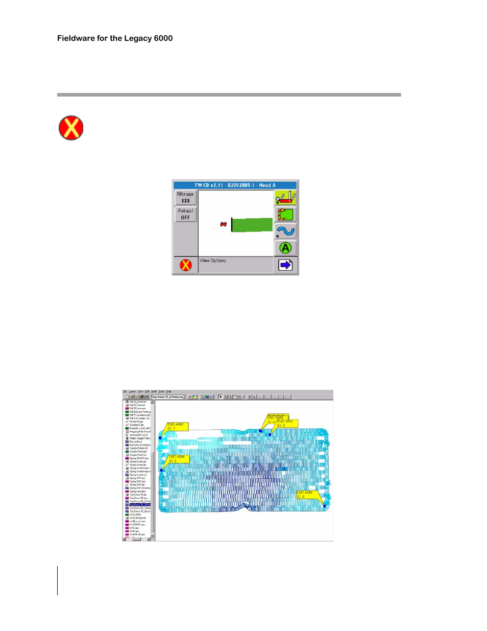 Exiting real-time operation, Figure 4-45: exiting real-time application, Fieldware-map manager | Exiting real-time operation -34, Fieldware-map manager -34 | TeeJet Legacy 6000 CAN Guide User Manual | Page 148 / 194