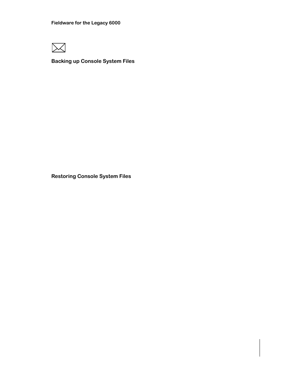 Backing up console system files, Required items, Restoring console system files | Backing up console system files -7, Required items: -7, Restoring console system files -7 | TeeJet Legacy 6000 CAN Guide User Manual | Page 161 / 194