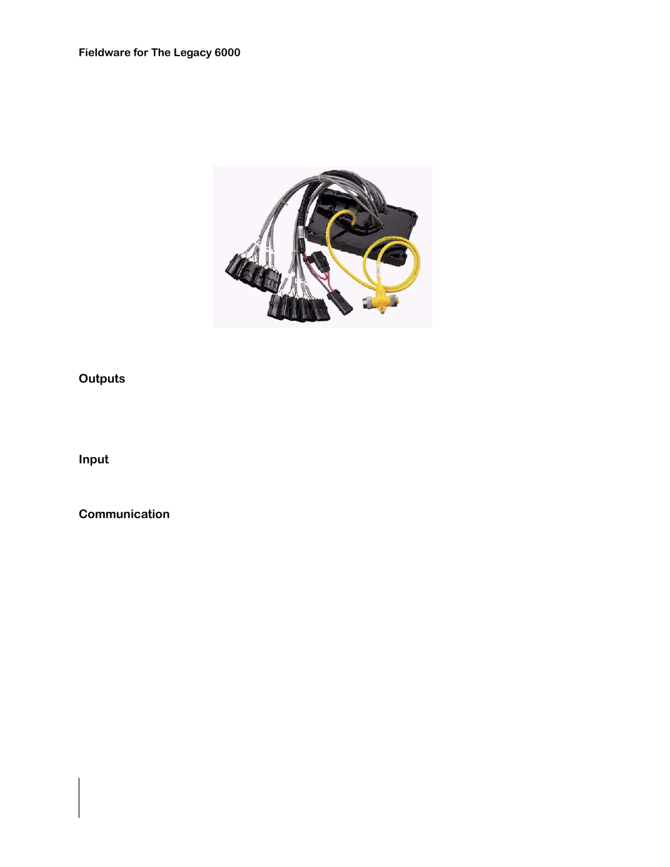 Switch function module, Figure 1-3: switch function module (sfm), Outputs | Input, Communication, Switch function module -8, Outputs -8 input -8 communication -8 | TeeJet Legacy 6000 CAN Guide User Manual | Page 18 / 194