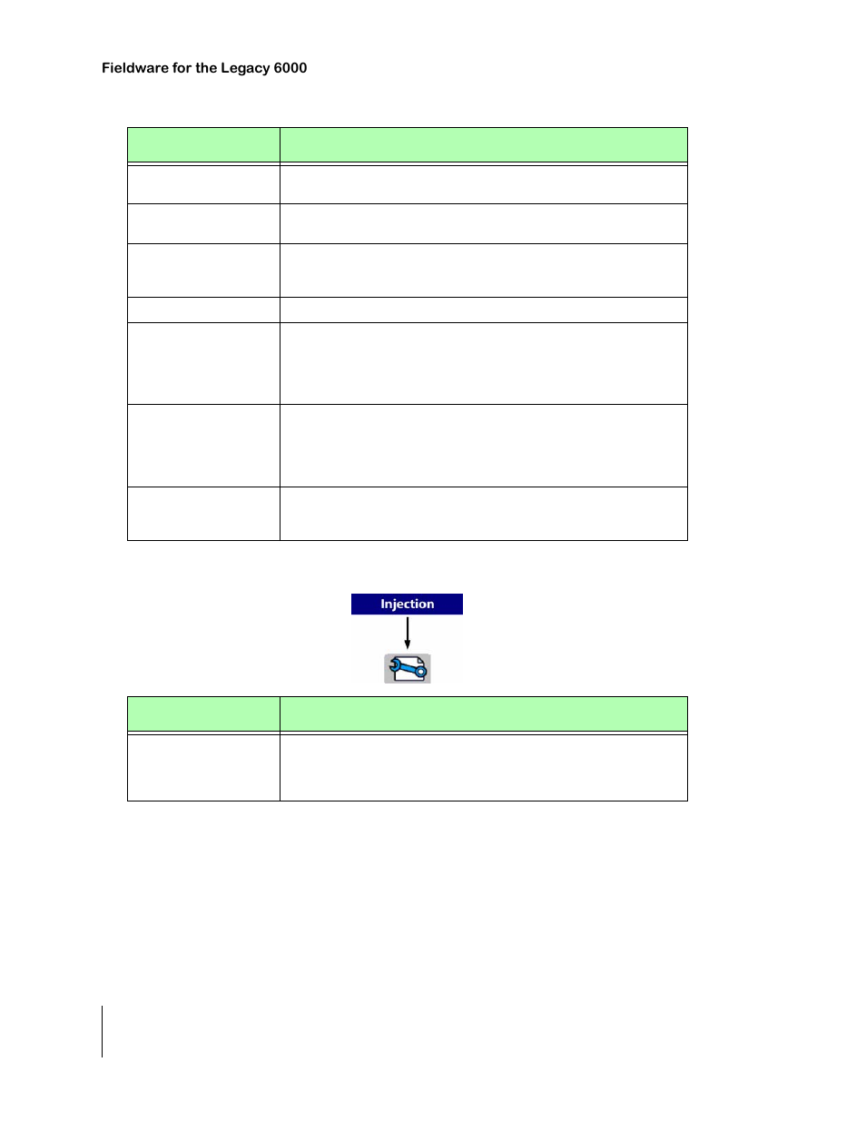 Calculating the prime value, Injection settings description | TeeJet Legacy 6000 CAN Guide User Manual | Page 56 / 194