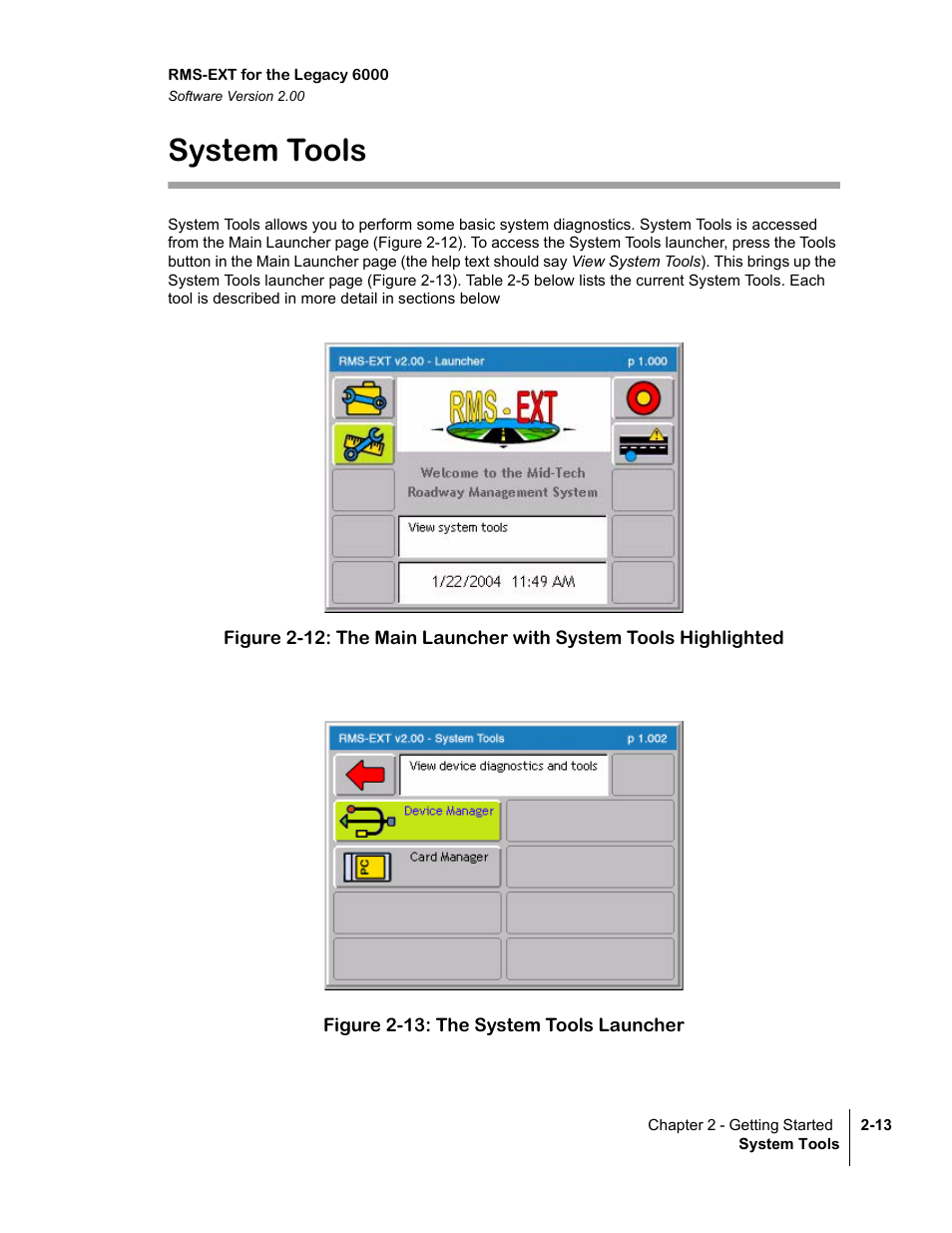 System tools | TeeJet Legacy 6000 RMS_EXT User Guide User Manual | Page 25 / 86