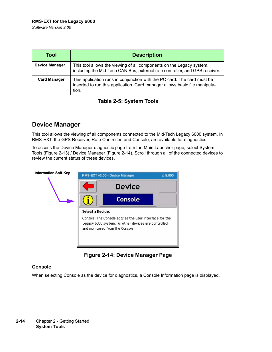 Device manager | TeeJet Legacy 6000 RMS_EXT User Guide User Manual | Page 26 / 86