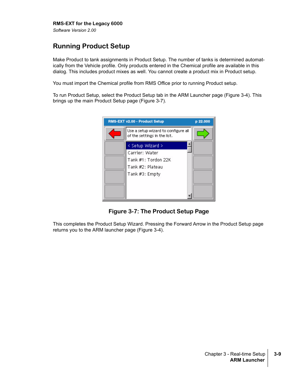 Running product setup | TeeJet Legacy 6000 RMS_EXT User Guide User Manual | Page 41 / 86