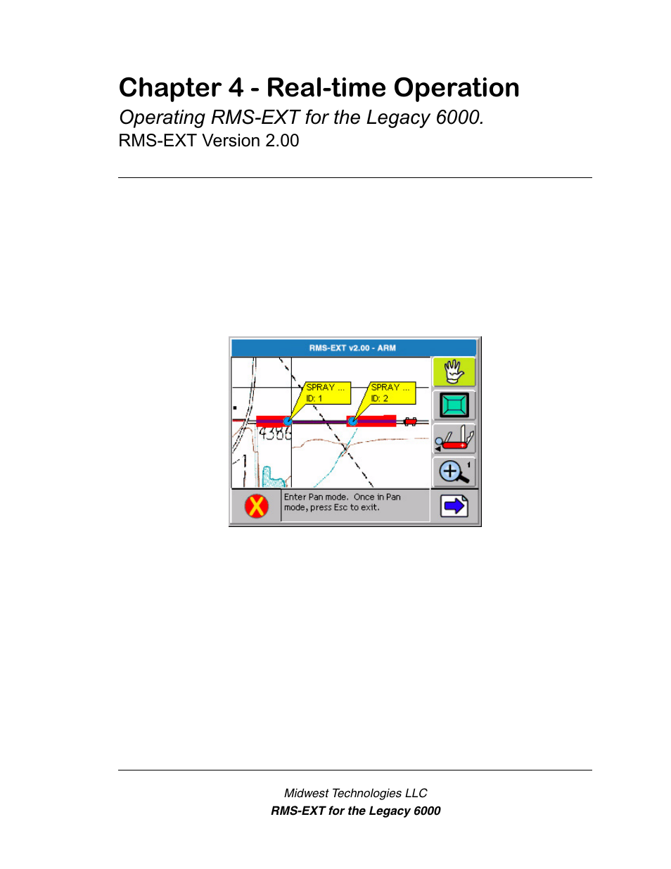 Chapter 4 - real-time operation | TeeJet Legacy 6000 RMS_EXT User Guide User Manual | Page 43 / 86