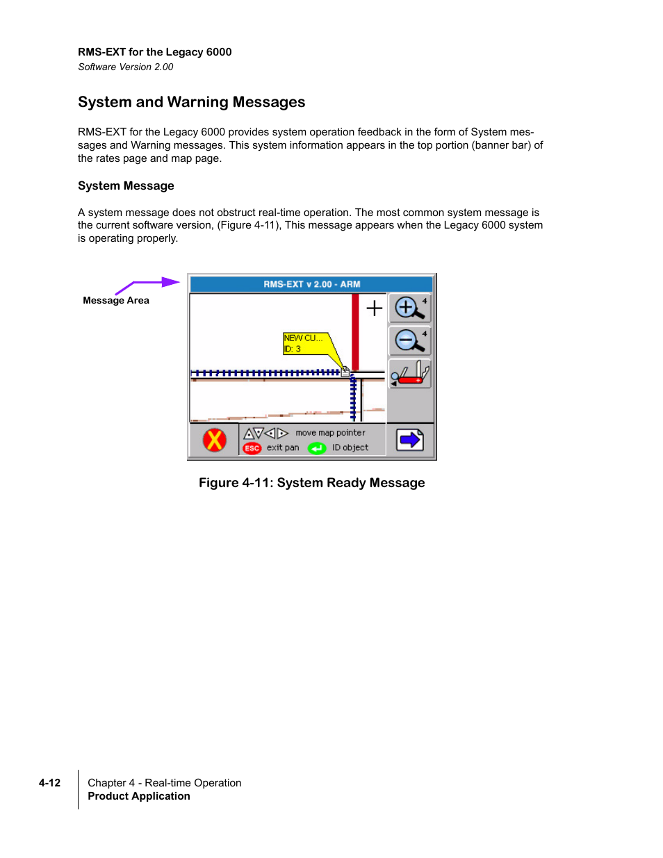 System and warning messages | TeeJet Legacy 6000 RMS_EXT User Guide User Manual | Page 54 / 86