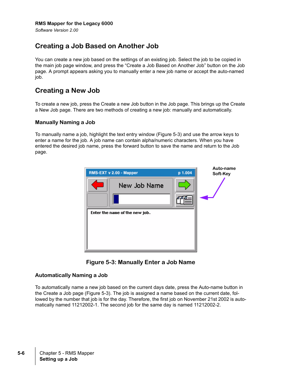Creating a job based on another job, Creating a new job | TeeJet Legacy 6000 RMS_EXT User Guide User Manual | Page 70 / 86