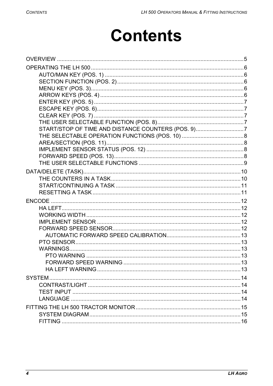 TeeJet LH 500 User Manual | Page 4 / 16