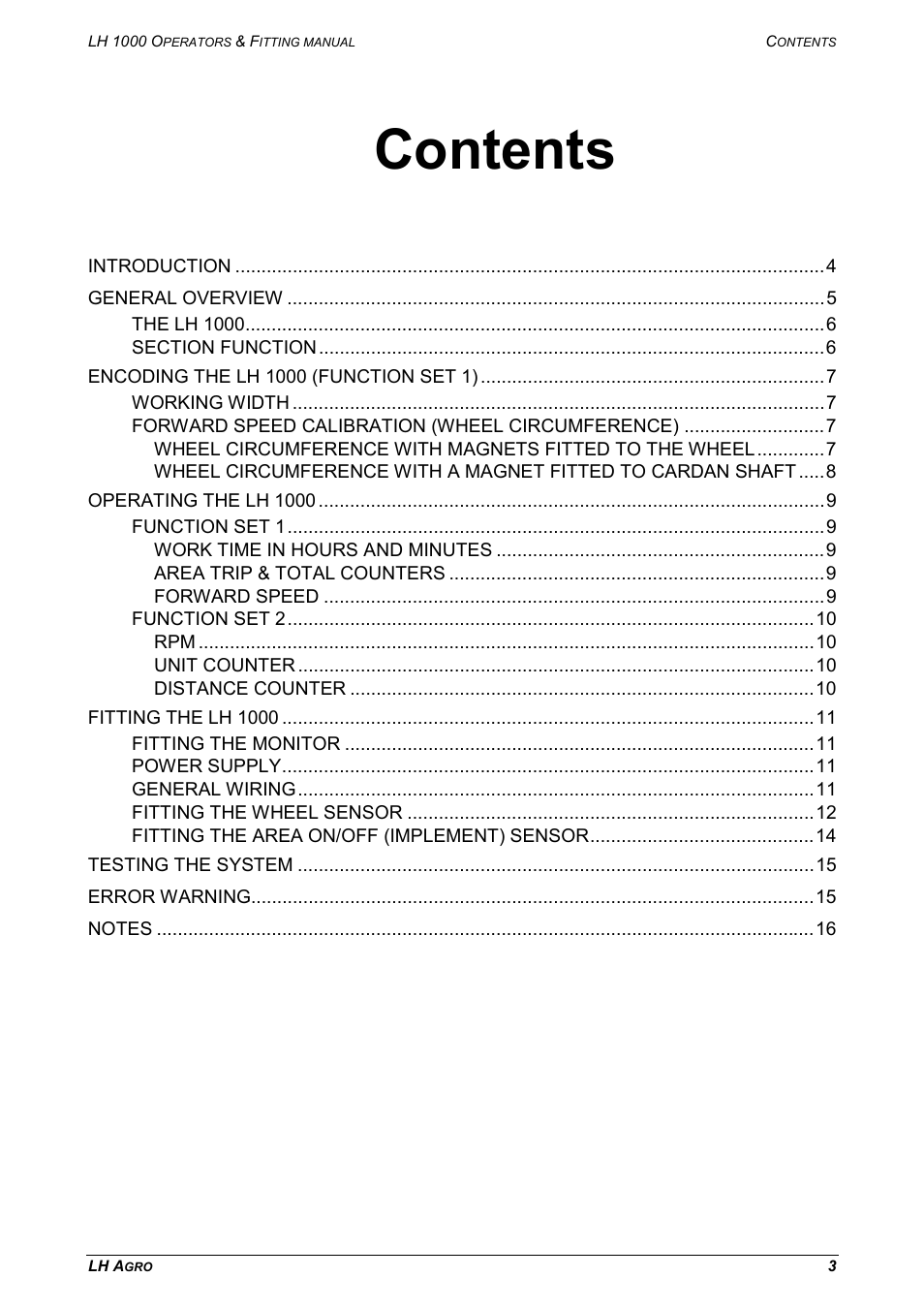 TeeJet LH 1000 User Manual | Page 3 / 16