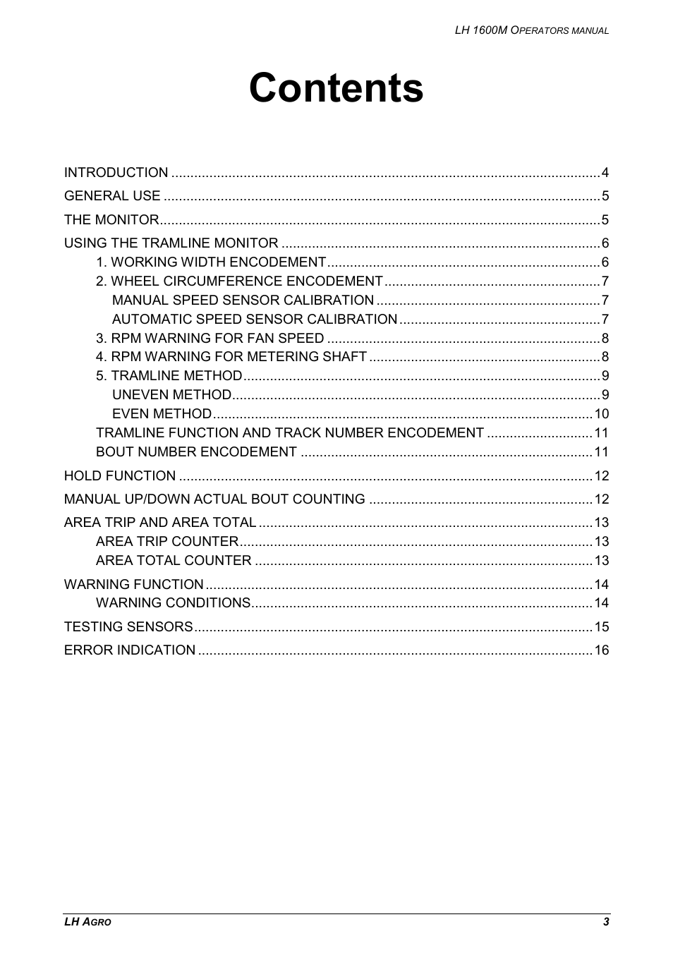 TeeJet LH 1600M User Manual | Page 3 / 16