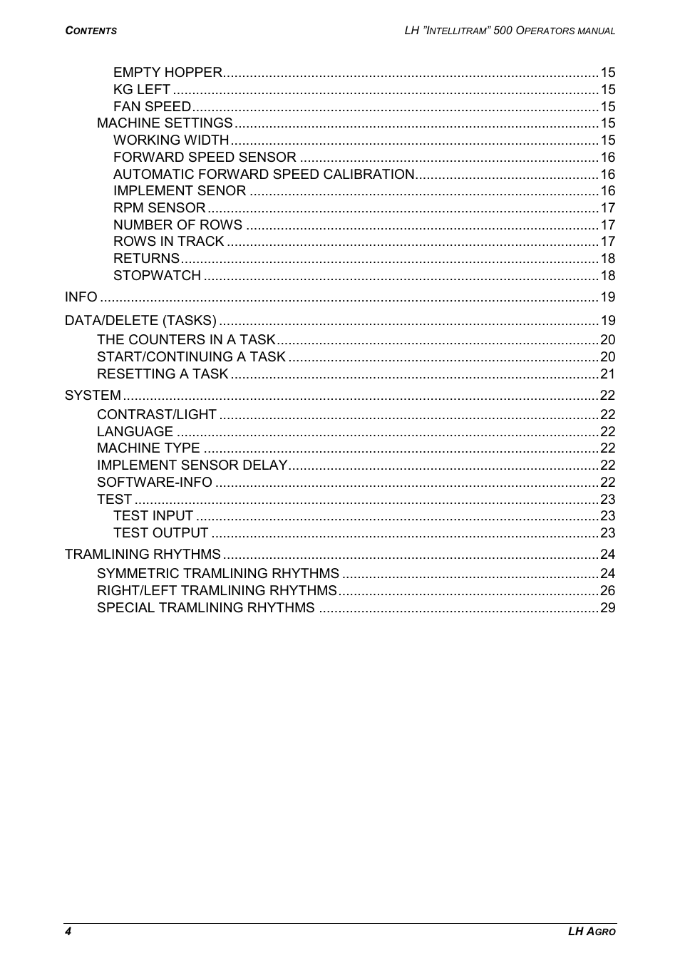 TeeJet LH INTELLITRAM 500 User Manual | Page 4 / 32