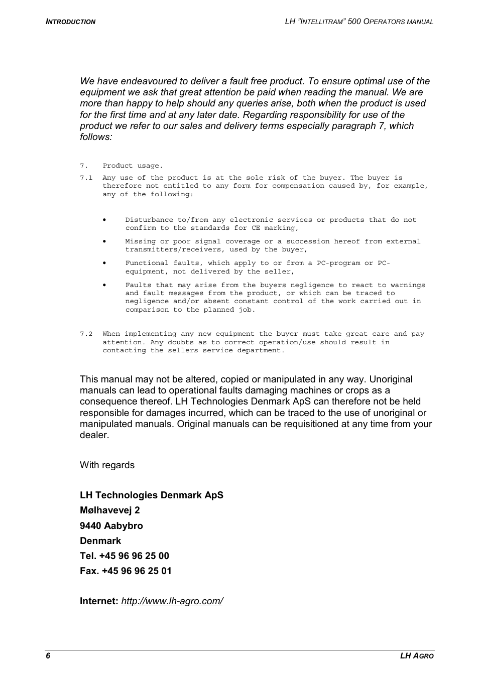 TeeJet LH INTELLITRAM 500 User Manual | Page 6 / 32