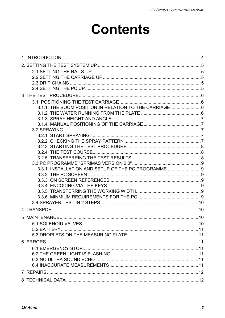 TeeJet LH Sprimas User Manual | Page 3 / 12