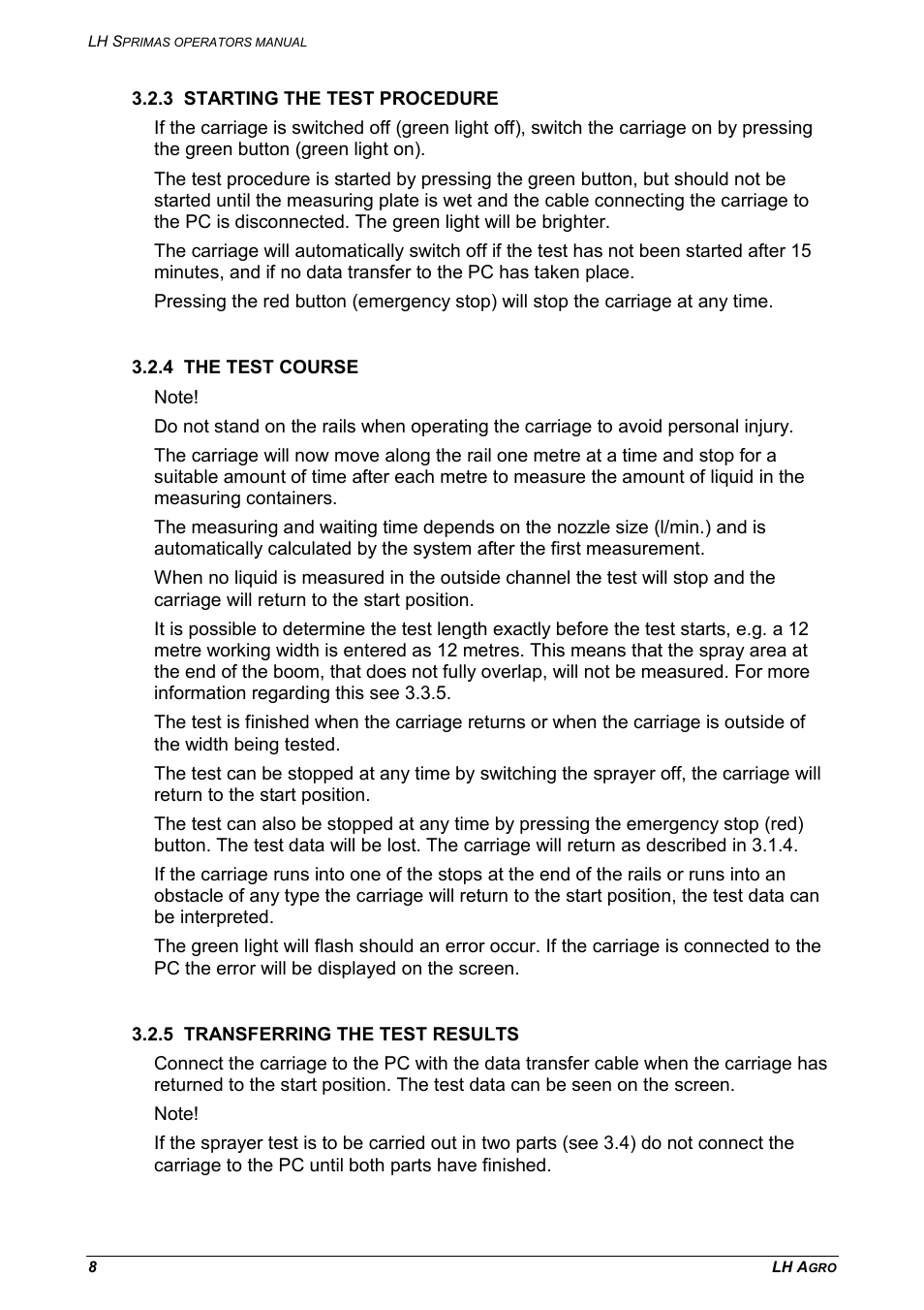 TeeJet LH Sprimas User Manual | Page 8 / 12