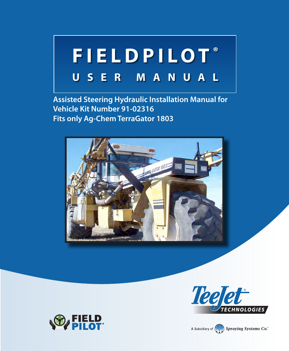 TeeJet FieldPilot Install AgChem 1803 User Manual | 22 pages