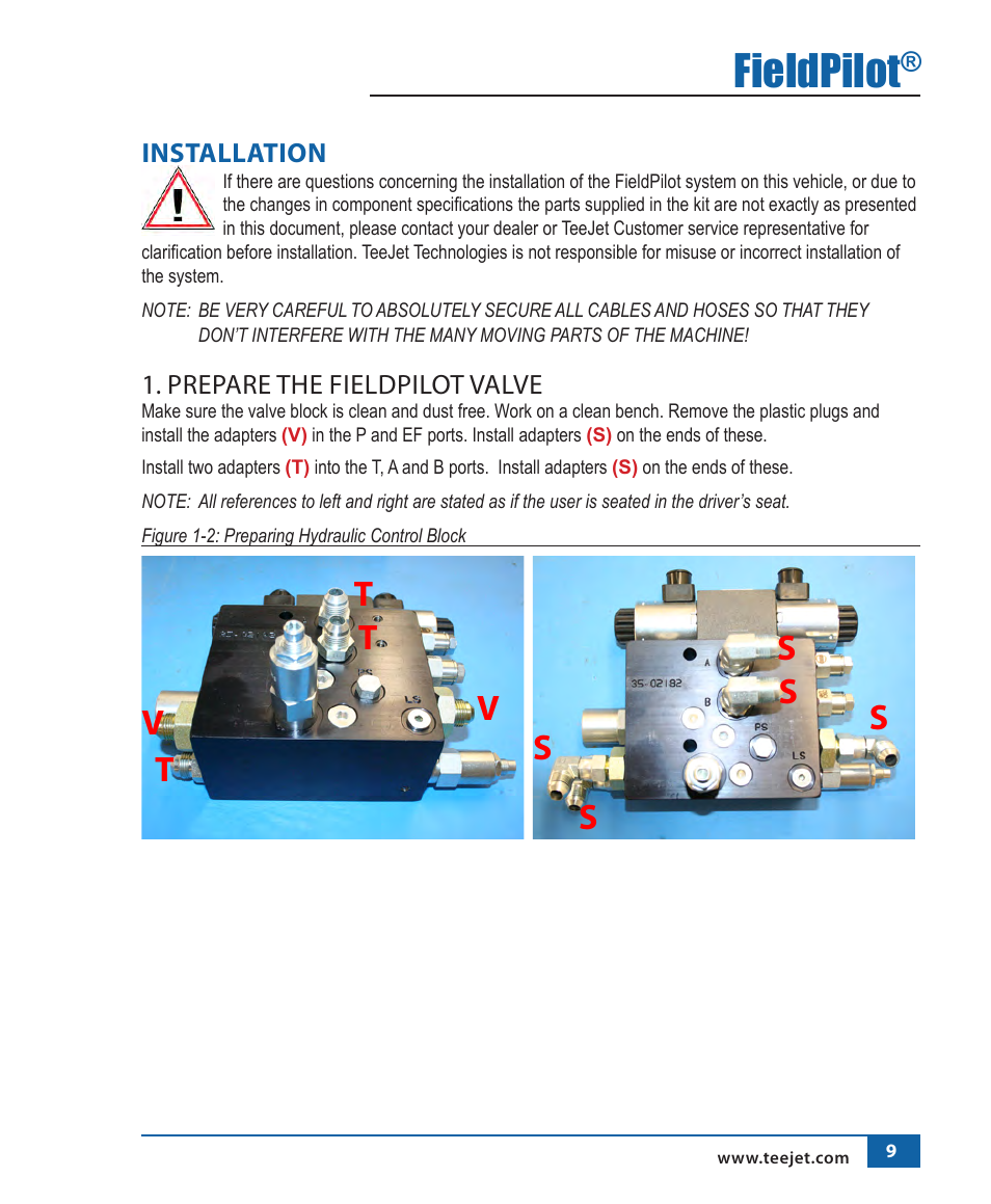 Fieldpilot, Vt t t v | TeeJet FieldPilot Install AgChem 1803 User Manual | Page 10 / 22
