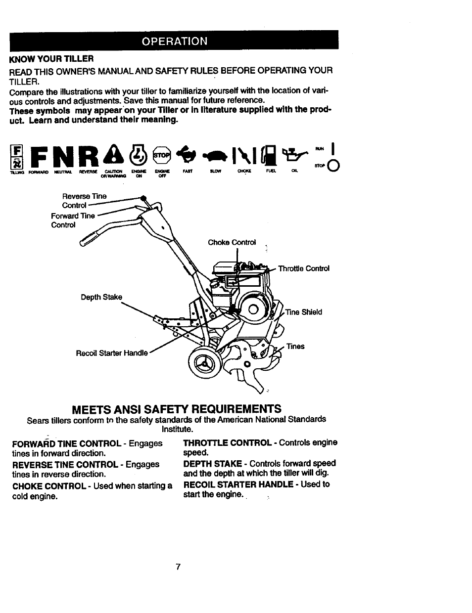 Meets ansi safety requirements, Operation | Craftsman 917.292402 User Manual | Page 7 / 33