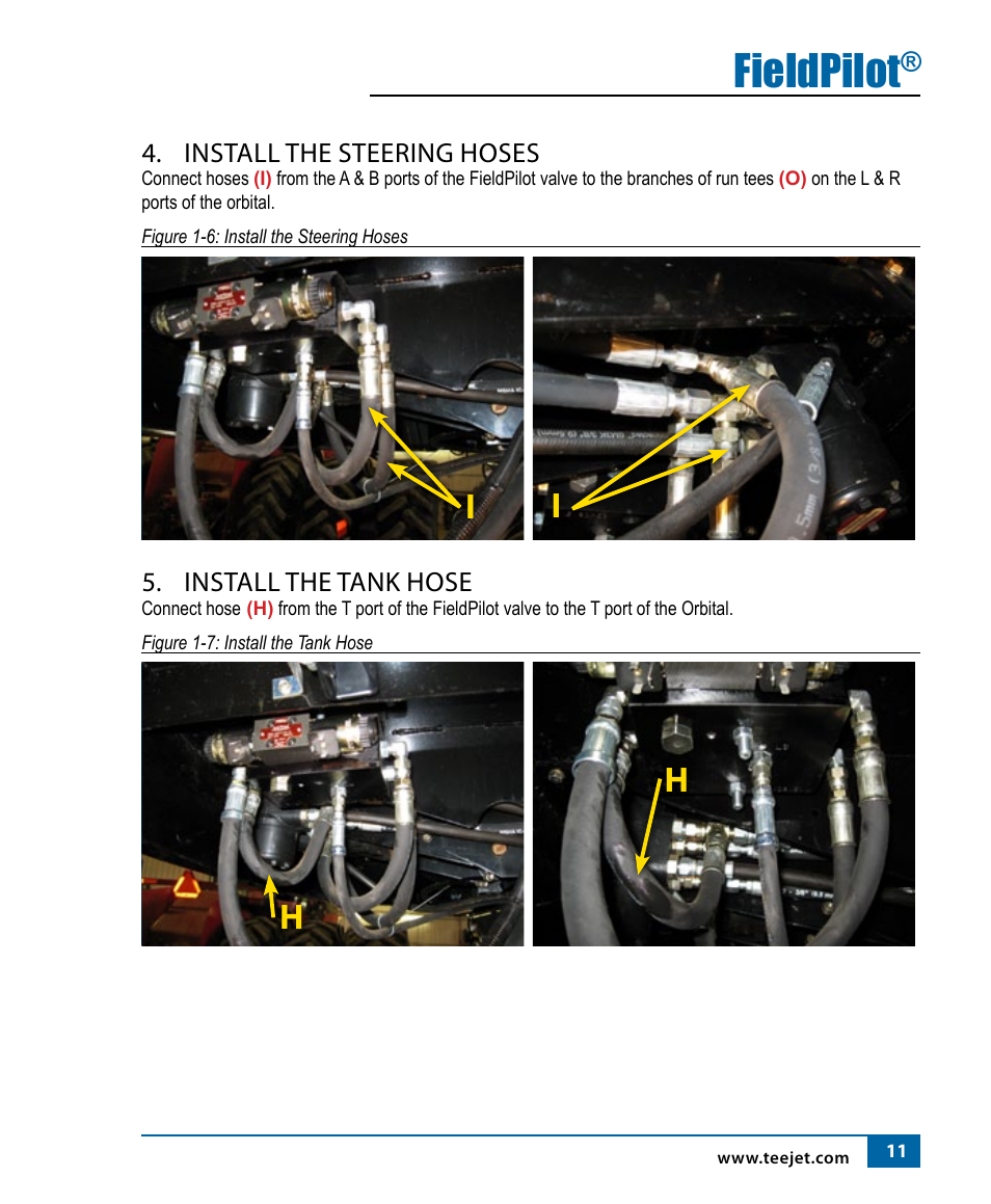 Fieldpilot, Ih h i | TeeJet FieldPilot Install AGCO GLNRA756-A856 MF9x95 CHNGR670B-680B User Manual | Page 13 / 20