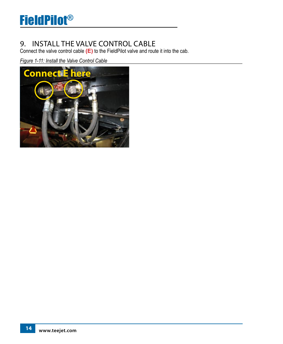 Fieldpilot, Connect e here | TeeJet FieldPilot Install AGCO GLNRA756-A856 MF9x95 CHNGR670B-680B User Manual | Page 16 / 20