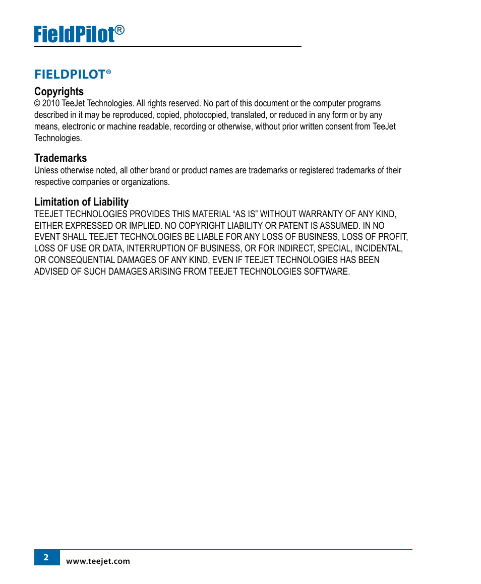 Fieldpilot | TeeJet FieldPilot Install AGCO GLNRA756-A856 MF9x95 CHNGR670B-680B User Manual | Page 2 / 20
