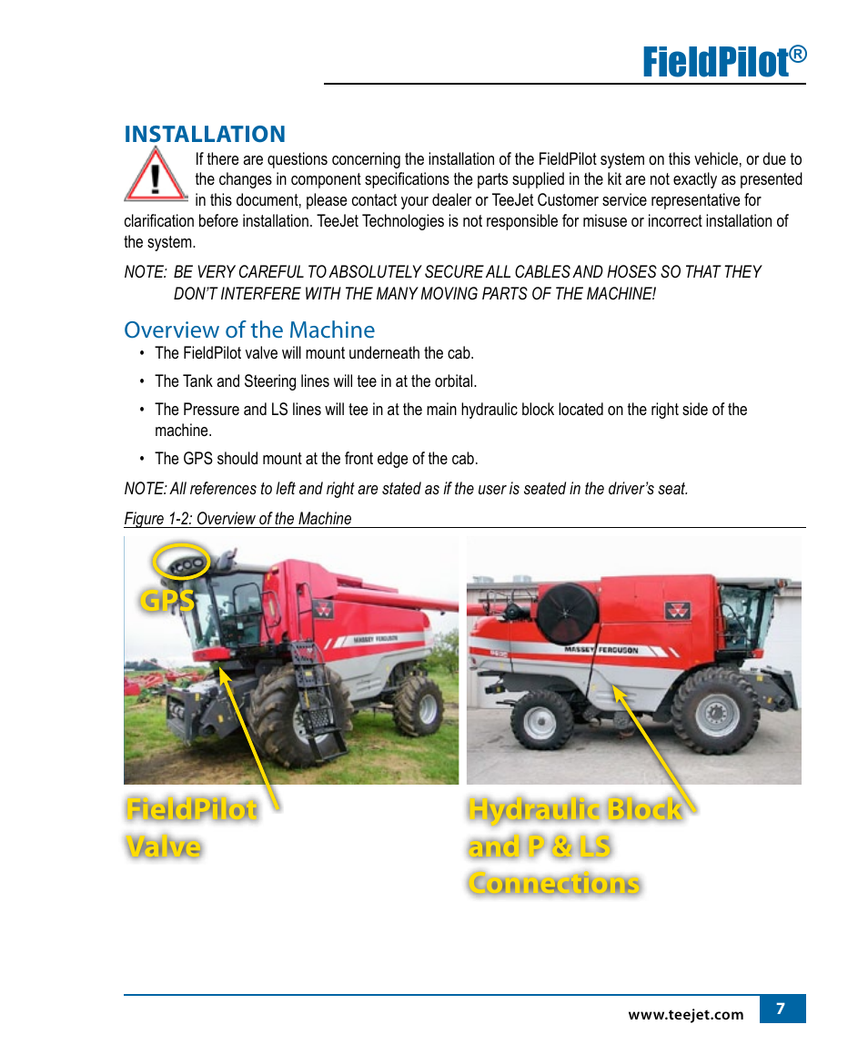 Fieldpilot | TeeJet FieldPilot Install AGCO GLNRA756-A856 MF9x95 CHNGR670B-680B User Manual | Page 9 / 20