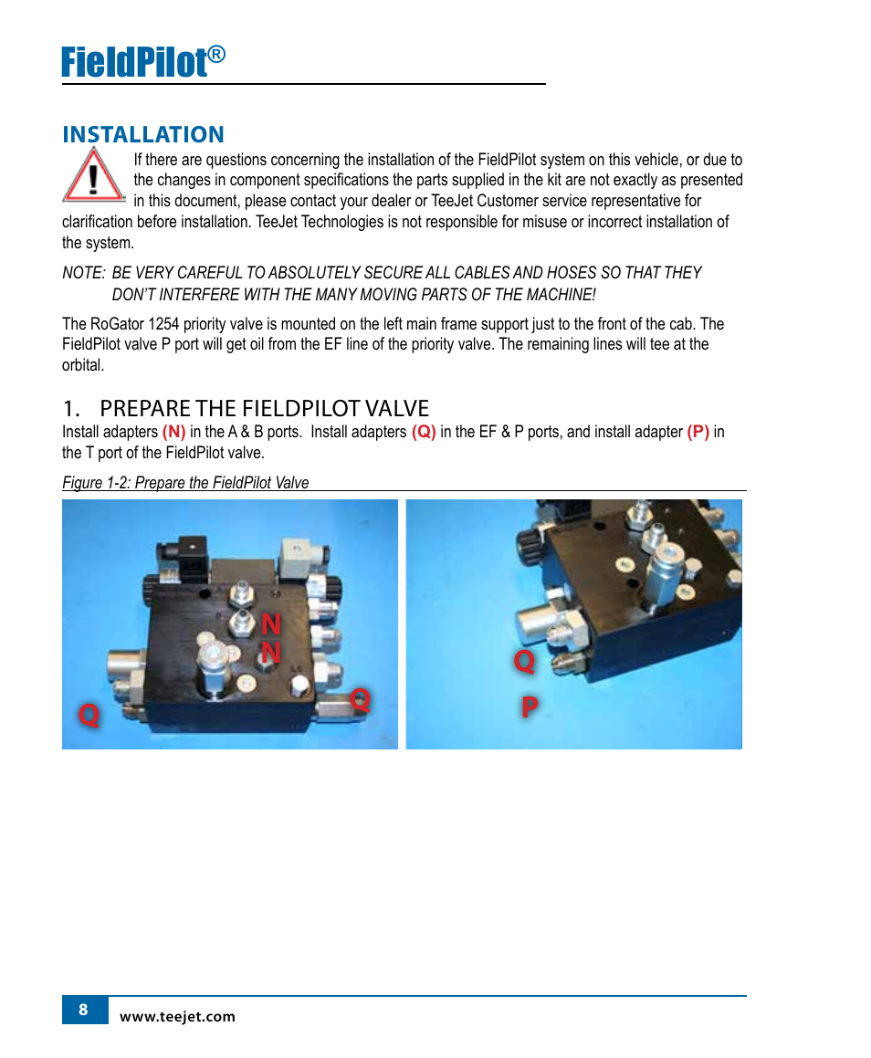 Fieldpilot | TeeJet FIeldPilot Install AGCO RoGator 1254 User Manual | Page 9 / 18