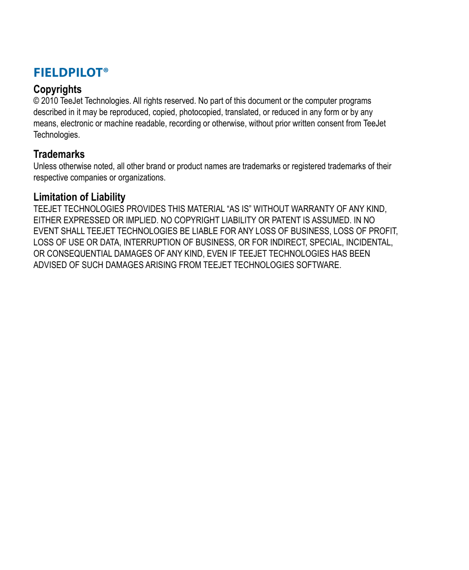Fieldpilot | TeeJet FieldPilot Install AGCO RT120A-RT155A User Manual | Page 2 / 24