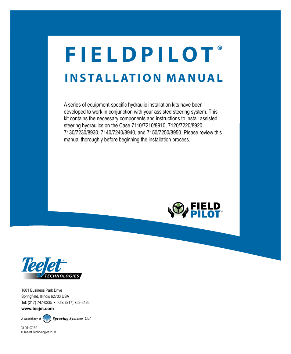 TeeJet FieldPilot Install Case 71x0-72x0-89x0 User Manual | Page 20 / 20