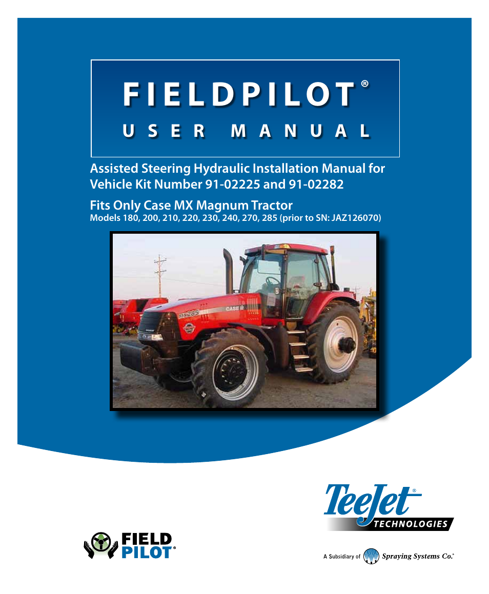 TeeJet FieldPilot Install Case MX Magnum User Manual | 20 pages
