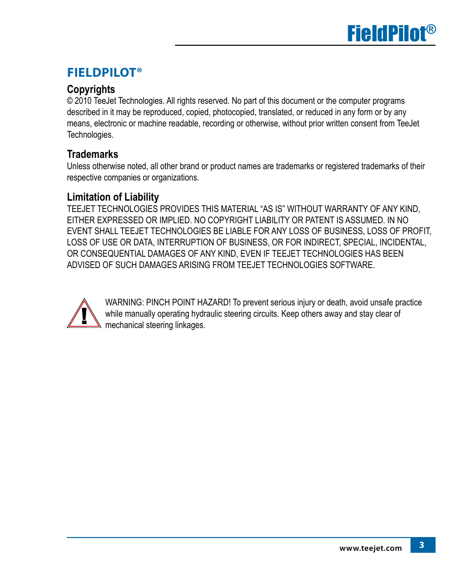 Fieldpilot | TeeJet FieldPilot Install Case MX Magnum w/Factory Valve User Manual | Page 3 / 12