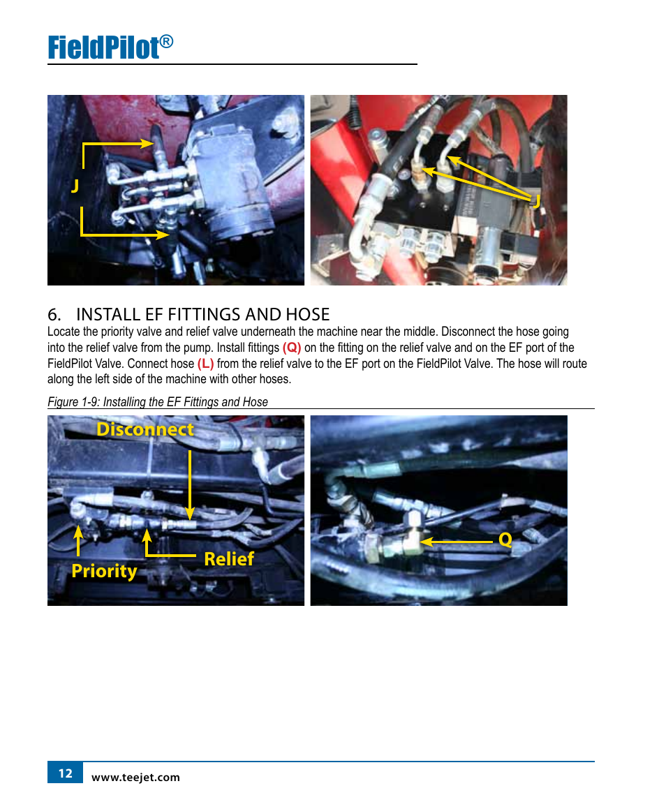 Fieldpilot, Disconnect priority relief | TeeJet FieldPilot Install Case SPX 3150-3185 User Manual | Page 13 / 19