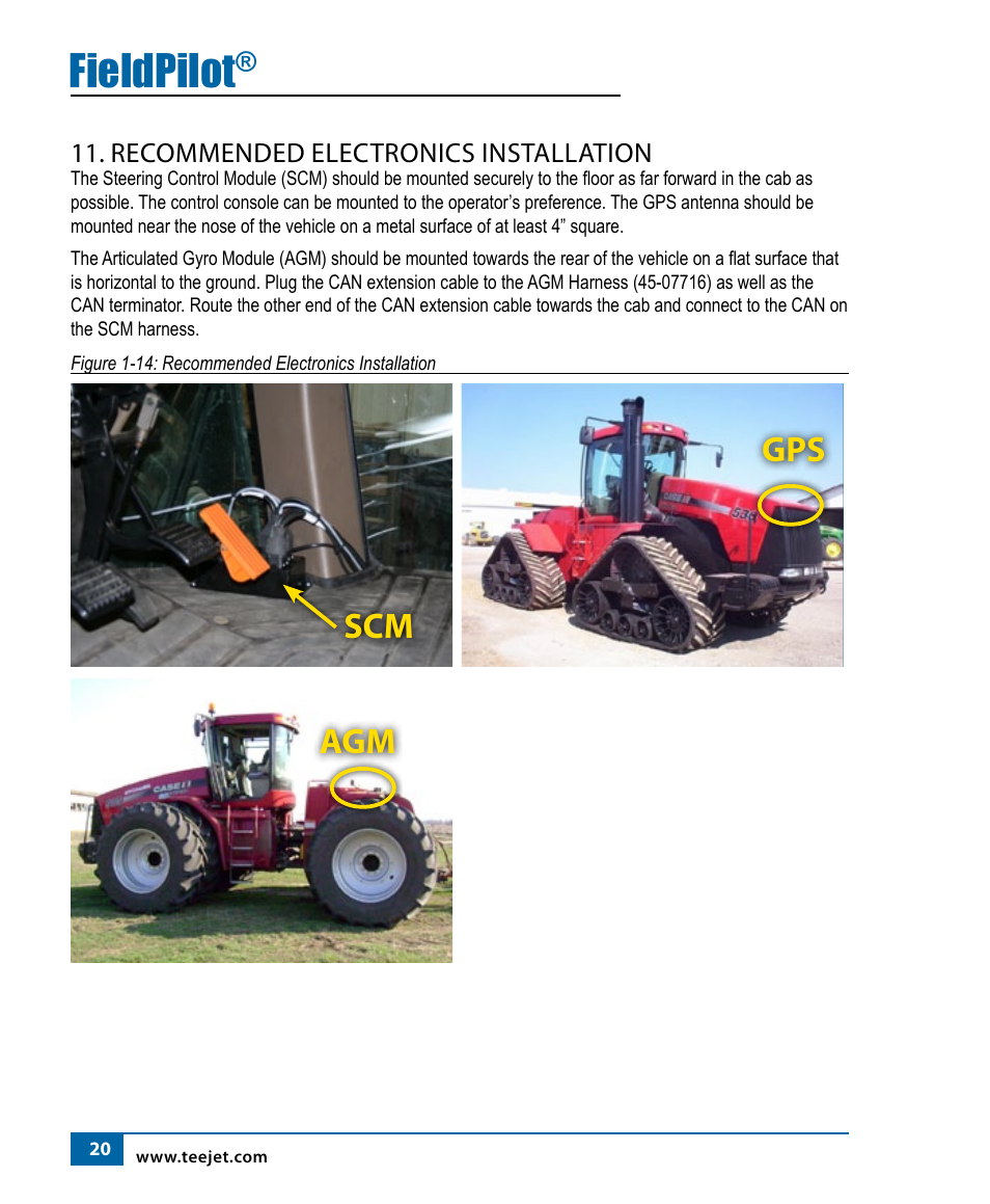 Fieldpilot, Gps agm | TeeJet FieldPilot Install Case STX, NH TJ, NH T90X0 User Manual | Page 22 / 24