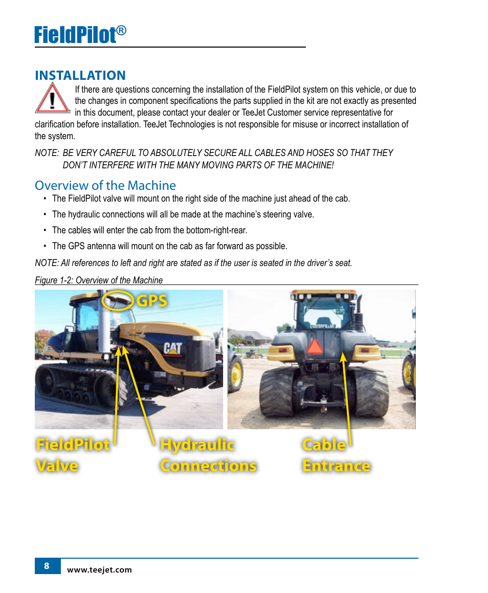 Fieldpilot | TeeJet FieldPilot Install CAT C-D-E 65-75-85-95E User Manual | Page 10 / 24