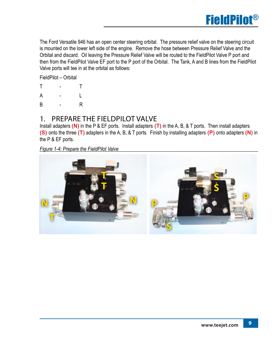 Fieldpilot | TeeJet FieldPilot Install Ford Versatile 8x6-9x6 User Manual | Page 11 / 20