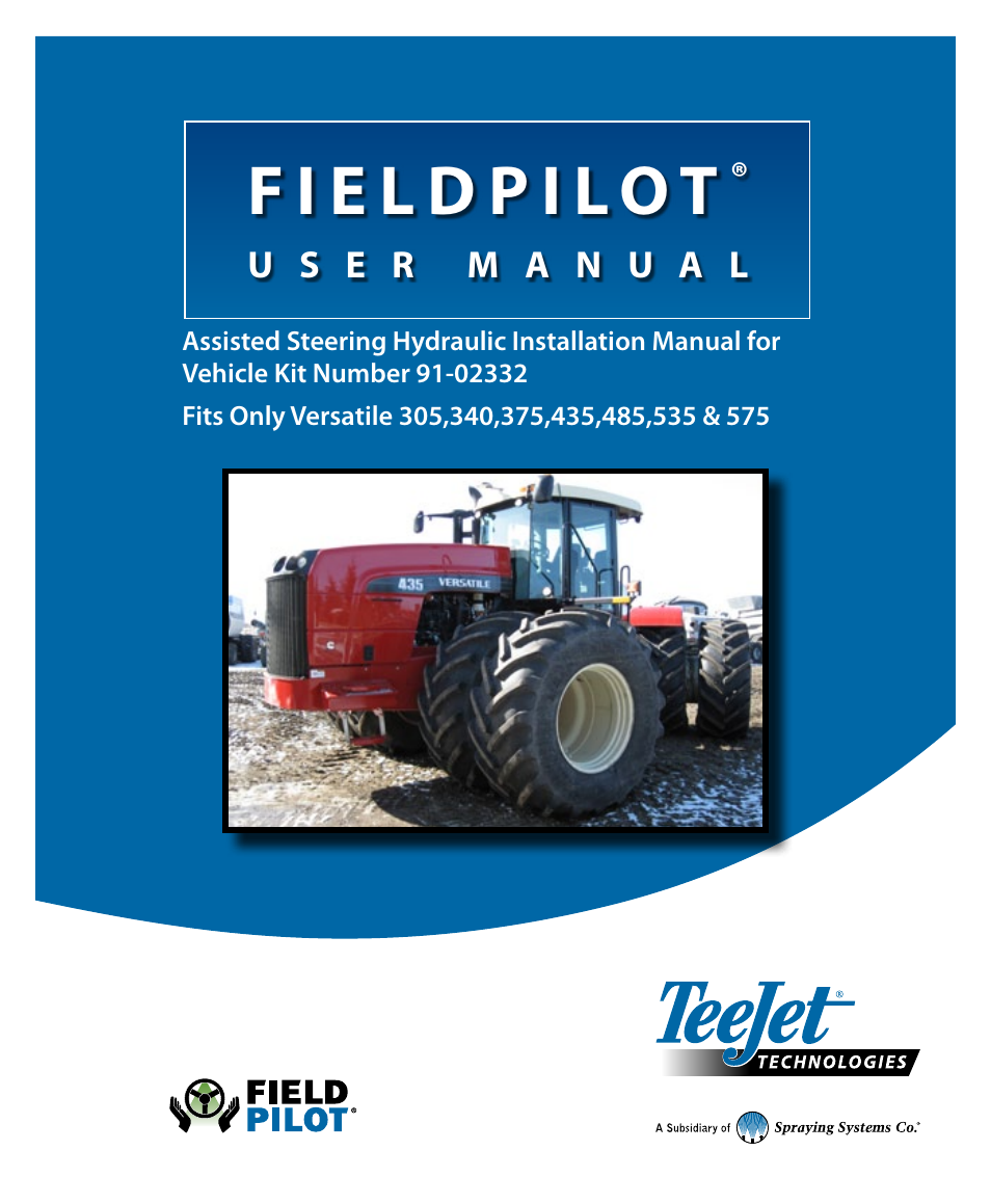 TeeJet FieldPilot Install Ford Versatile User Manual | 24 pages