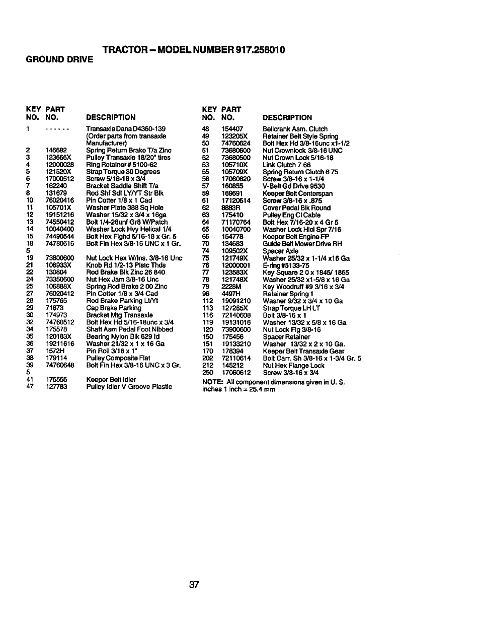 Ground drive | Craftsman 917.258010 User Manual | Page 37 / 60